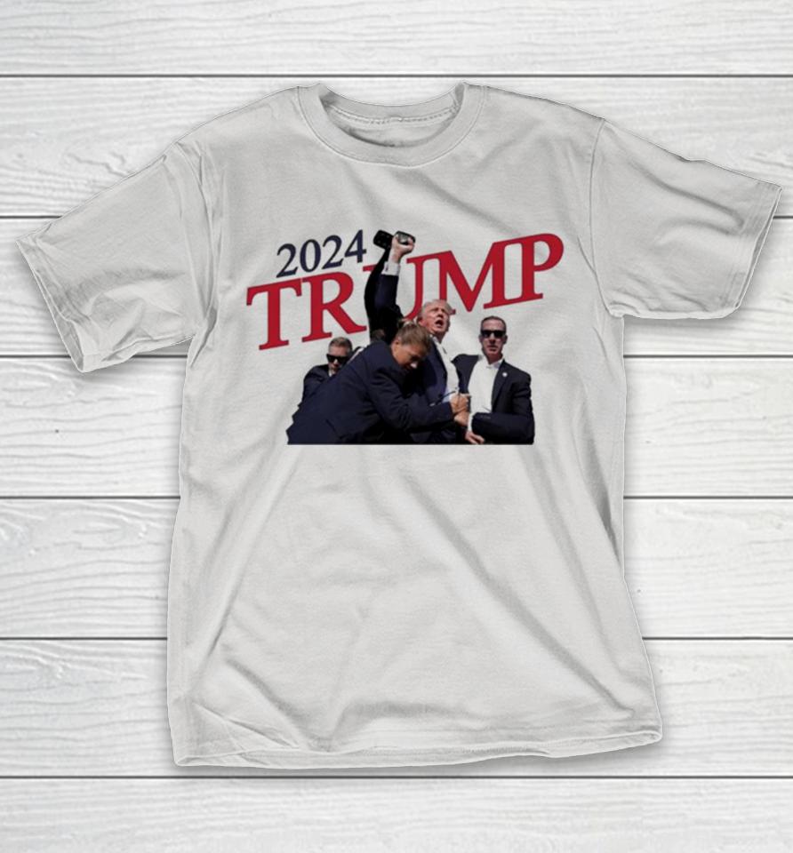 2024 Trump After Being Shot Holding Belt Shirts