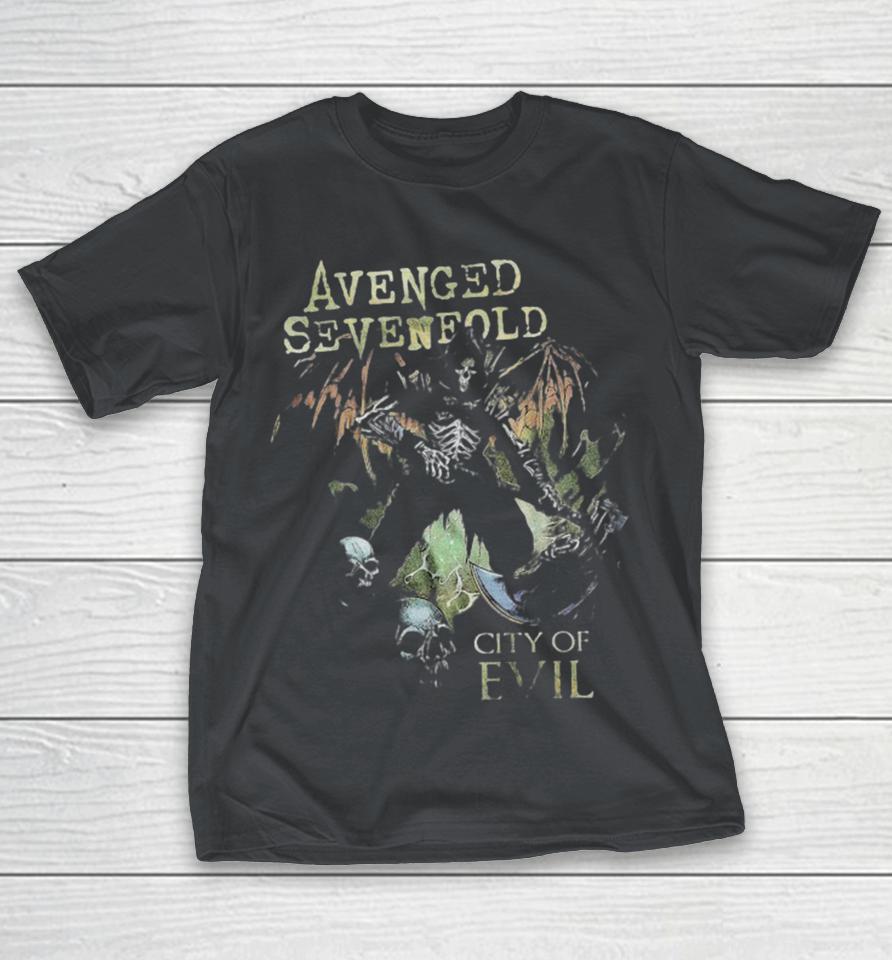 Avenged Sevenfold Evil Never Dies City Of Evil 20th Anniversary Shirts
