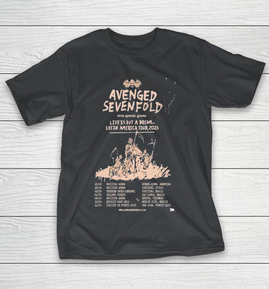 Avenged Sevenfold Latin American Tour 2025 Shirts
