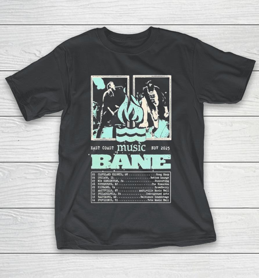 Bane Band & Hot Water Music East Coast Nov 2025 Tour Dates Shirts