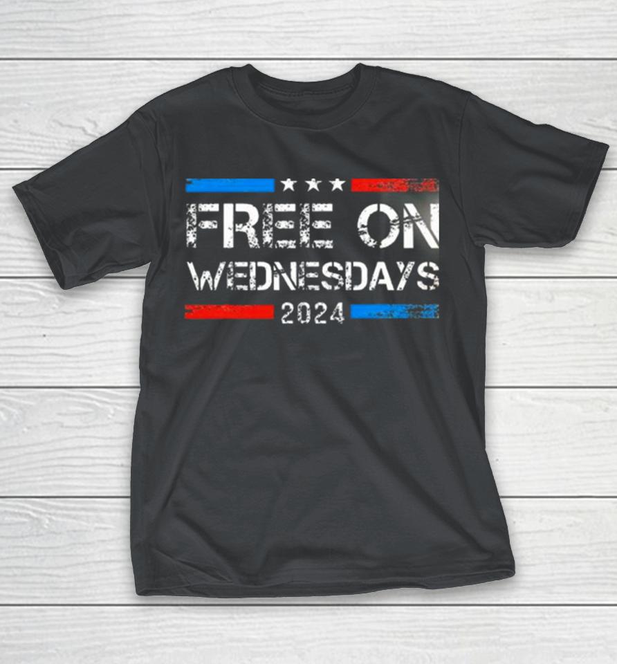 Biden Free On Wednesdays Us Flag 2024 Shirts