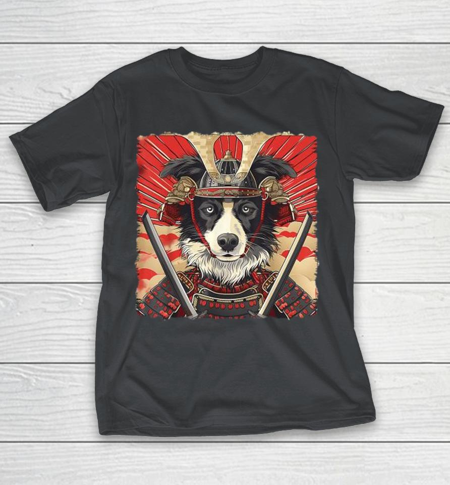 Border Collie Dog Japanese Art Samurai Ukiyo-E Vintage Shirts