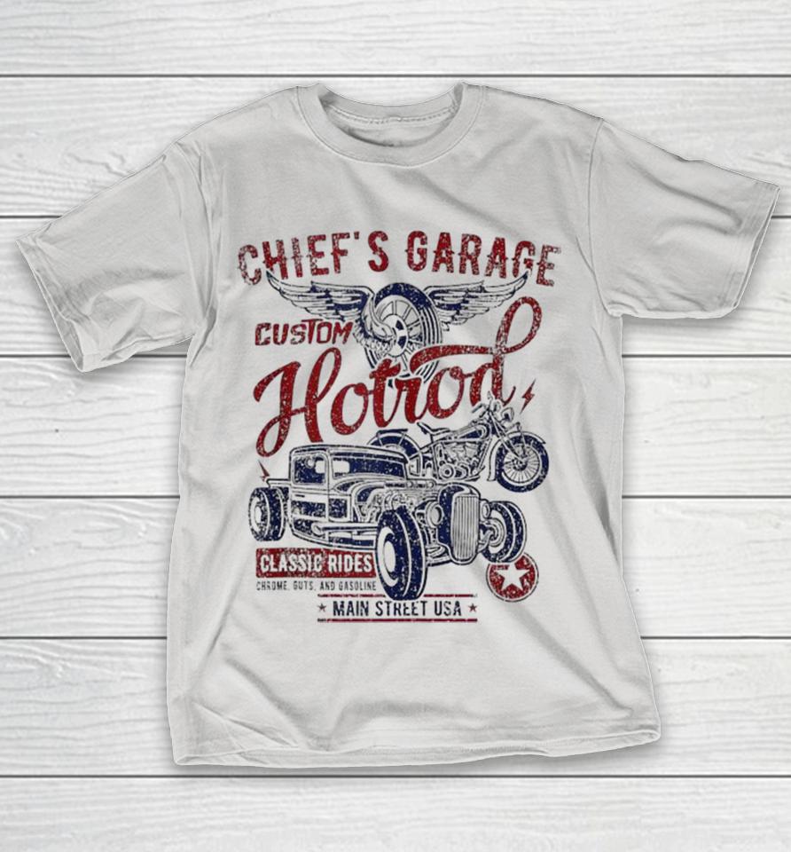 Chief’S Garage Hotrod Classic Rides Distressed Shirts