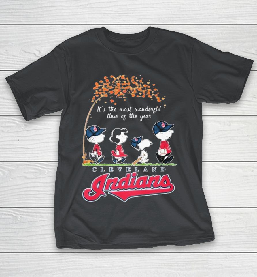 Cleveland Guardians Indians X The Peanuts It’s The Most Wonderful Time Of The Year Shirts