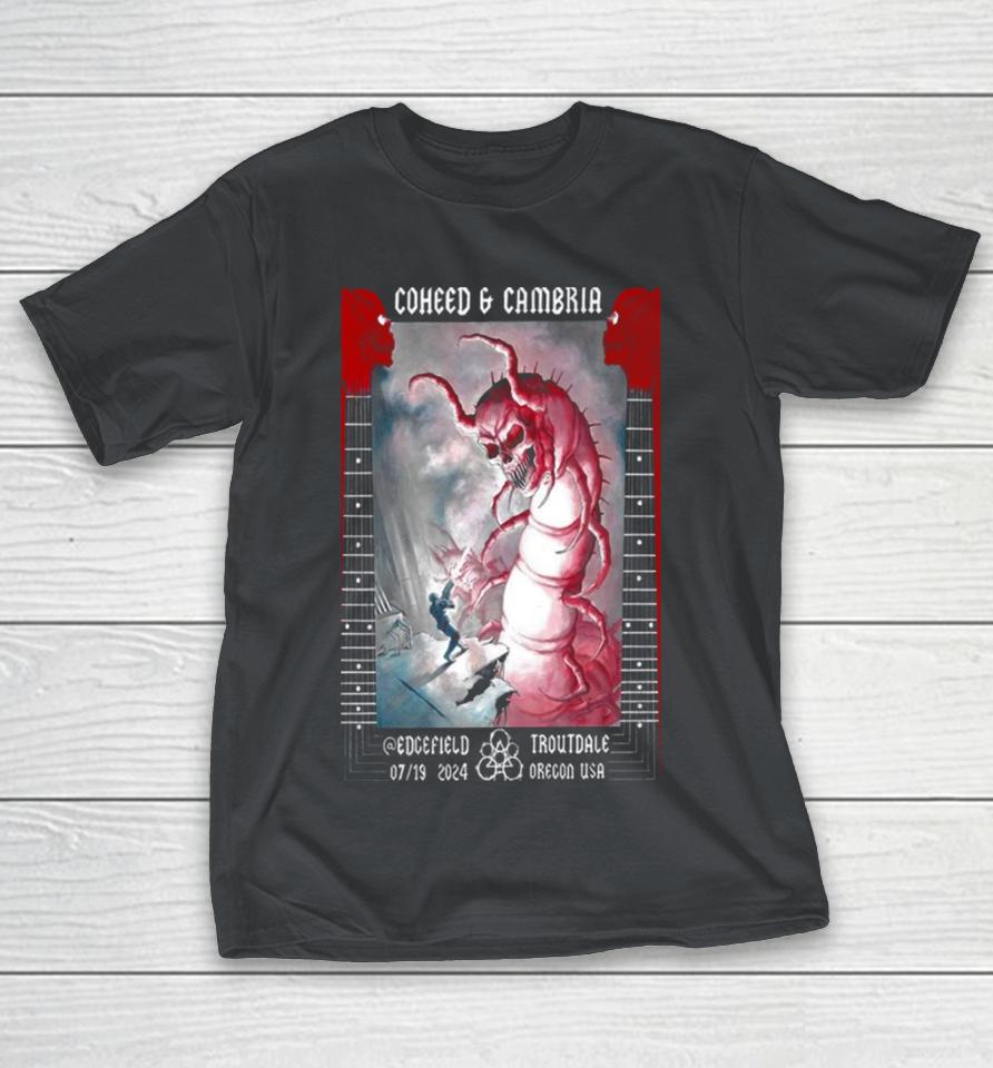 Coheed And Cambria July 19 2024 Troutdale Oregon Poster Shirts