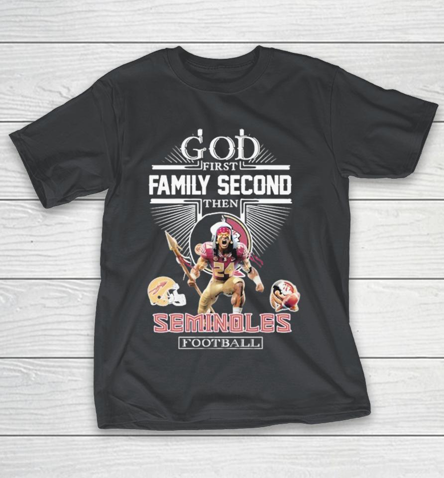 God First Family Second Then Florida State Seminoles Football Mascot Helmet Shirts