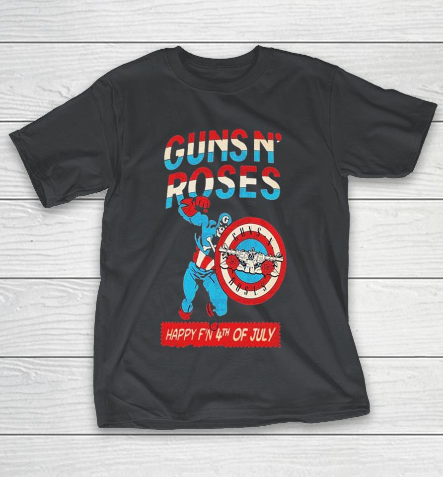 Guns N Roses Happy F’N 4th Of July 4 2025 Stockholm, SE Captain America Shirts