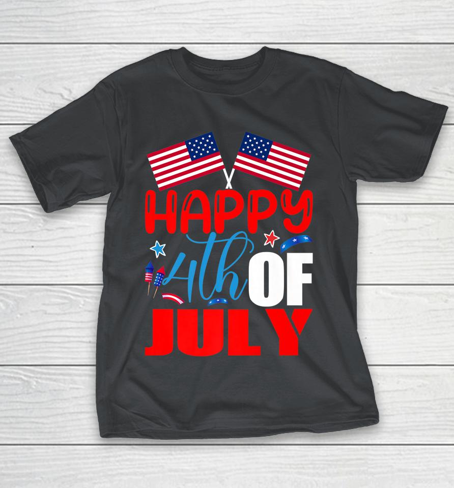 Happy 4th Of July Independence Day USA American Flag Shirts