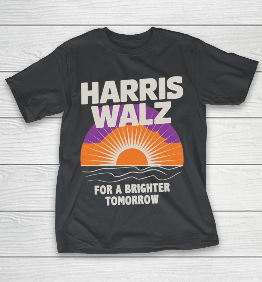 Harris Walz 2024 For A Boho Retro Sunrise Brighter Tomorrow Shirts