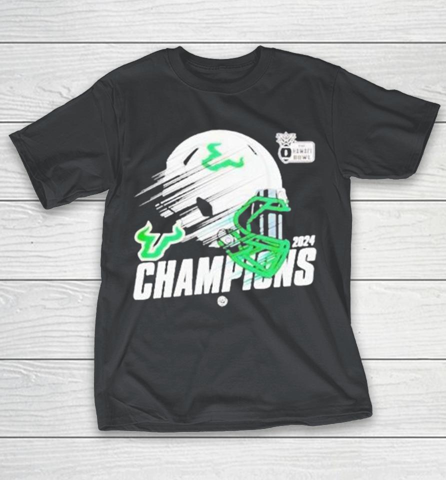 Hawaii Bowl Champions 2024 South Florida Bulls Helmet Ncaa Division Shirts