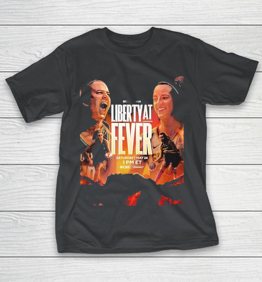 Indiana Fever Vs New York Liberty Matchup WNBA At Gainbridge Fieldhouse In Indianapolis On May 24th 2025 Shirts