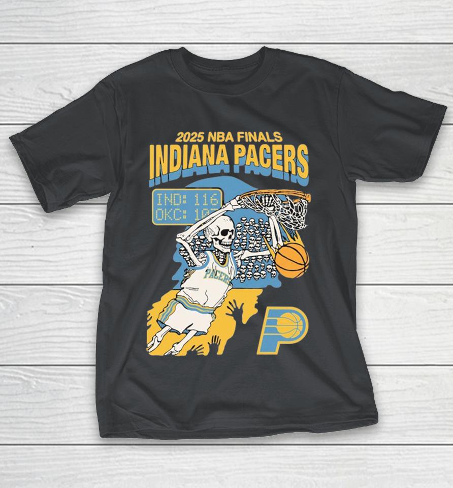 Indiana Pacers 2025 NBA Finals Skeleton Basketball Shirts
