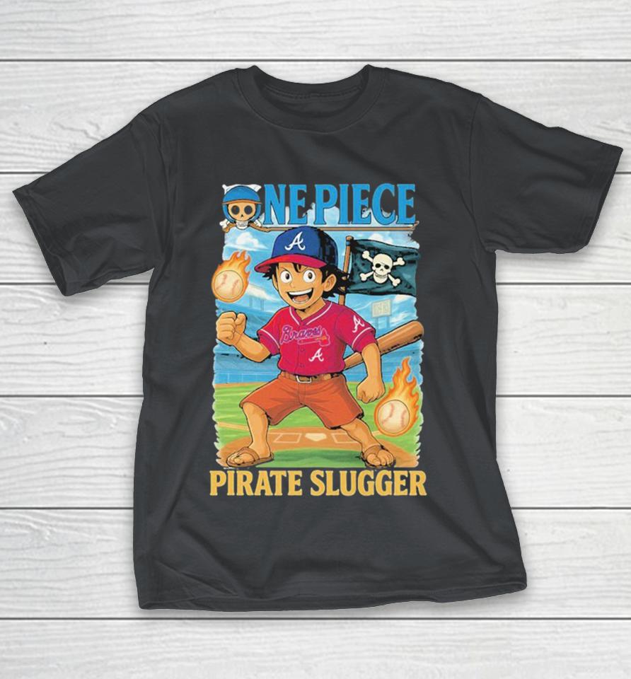 Luffy One Piece X Atlanta Braves Pirate Slugger Shirts