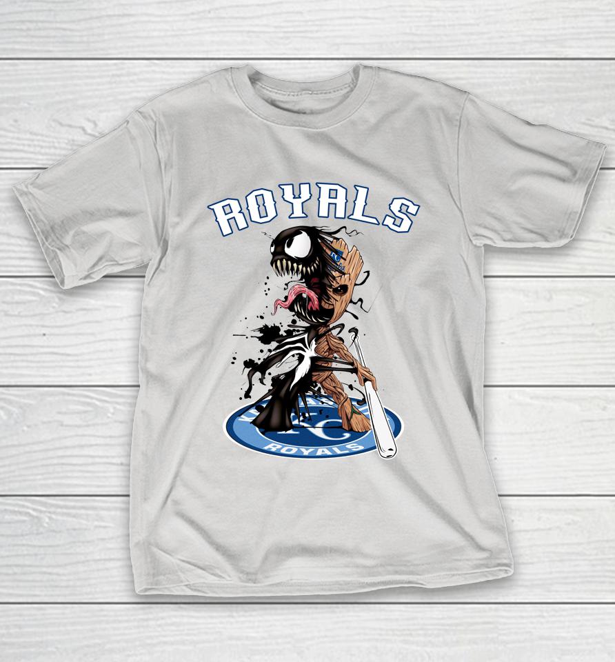 MLB Kansas City Royals Baseball Venom Groot Guardians Of The Galaxy Shirts
