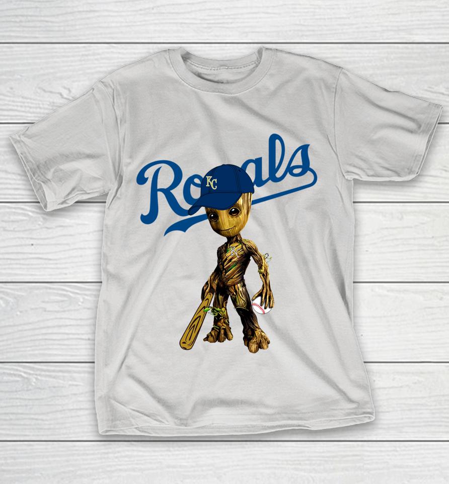 MLB Kansas City Royals Groot Guardians Of The Galaxy Baseball Shirts