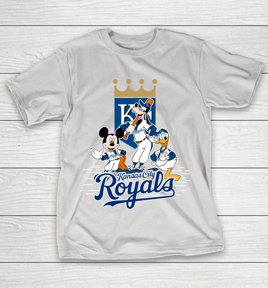 MLB Kansas City Royals Mickey Mouse Donald Duck Goofy Baseball Shirts