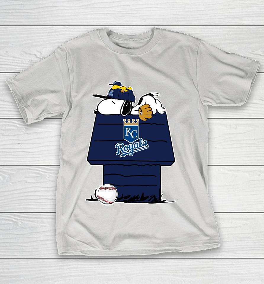 MLB Kansas City Royals Snoopy Woodstock The Peanuts Movie Baseball Shirts