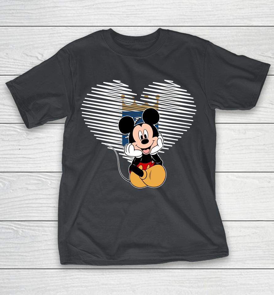 MLB Kansas City Royals The Heart Mickey Mouse Disney Baseball Shirts