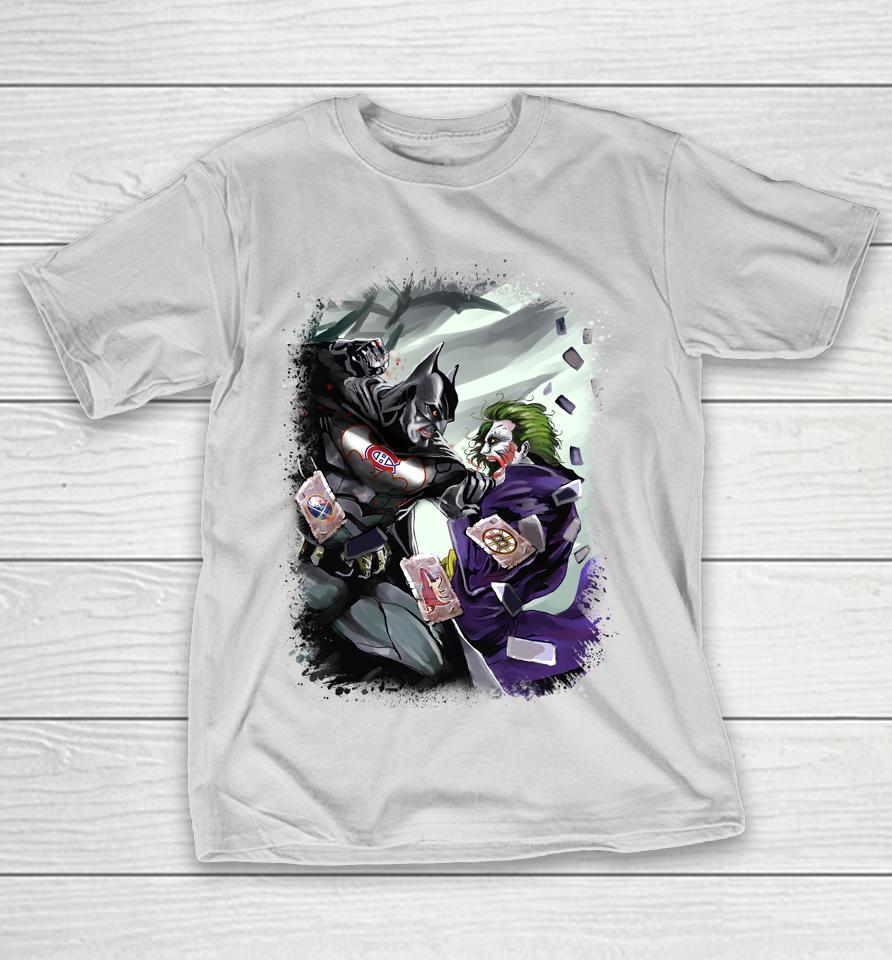 Montreal Canadiens NHL Hockey Batman Fighting Joker DC Comics Shirts