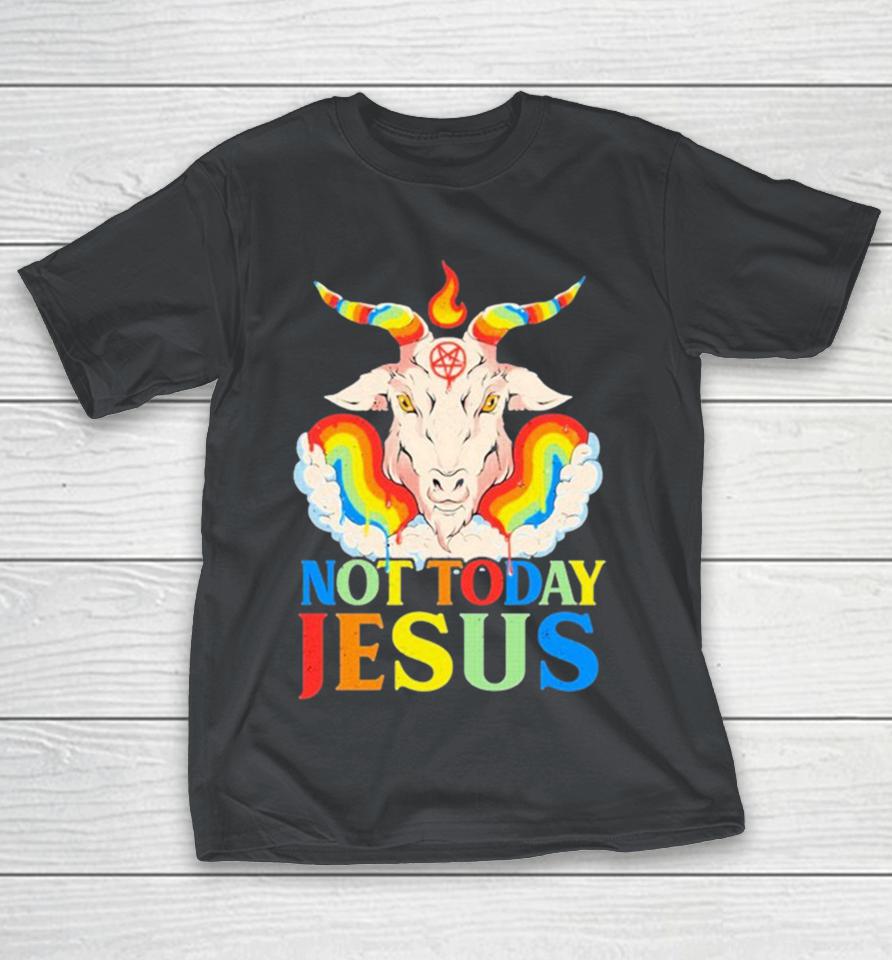 Murder Not Today Jesus Pride Rainbow Cloud Goat Shirts