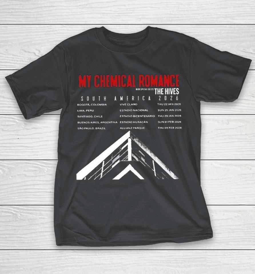 My Chemical Romance The Hives South America 2026 Tour Dates Shirts