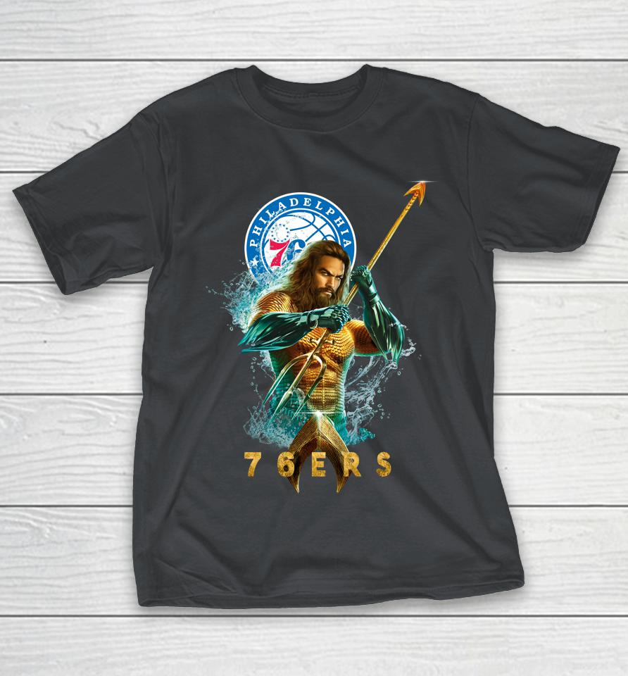 NBA Philadelphia 76ers Aquaman DC Basketball Sports Shirts