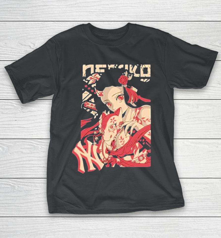 New York Yankees MLB x Demon Slayer Kimetsu no Yaiba Anime Nezuko Kamado Mask Shirts