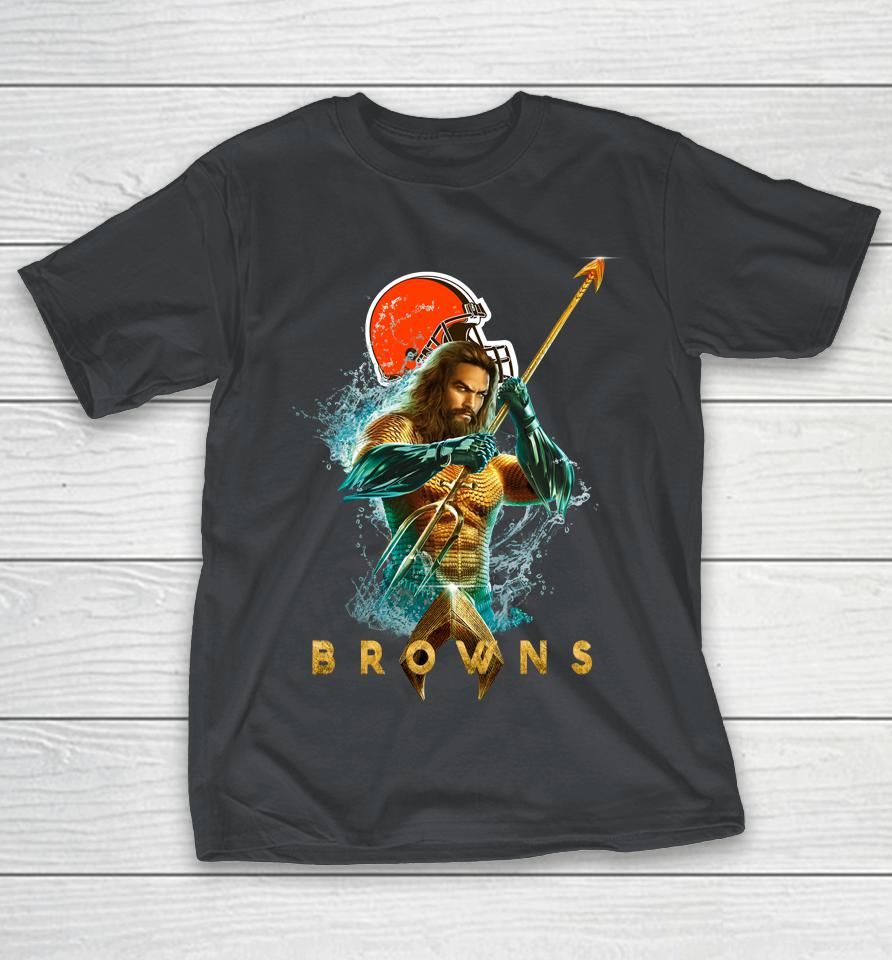 NFL Cleveland Browns Aquaman DC Football Sports Shirts