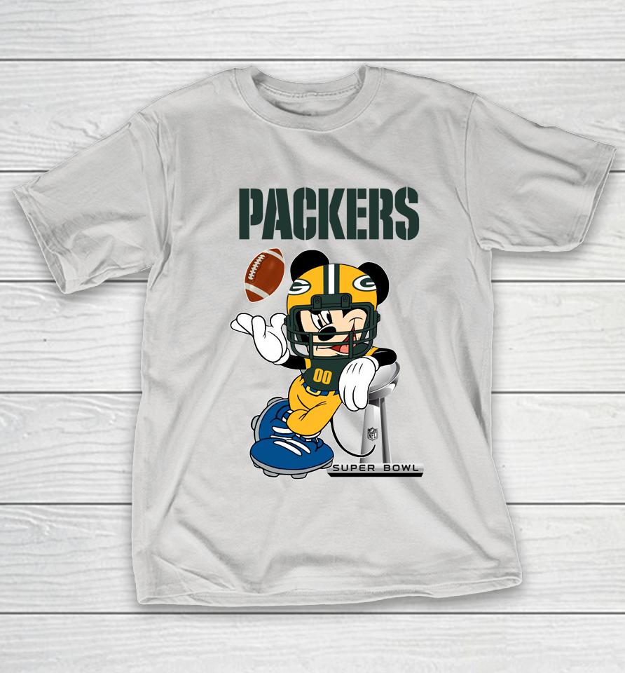 NFL Green Bay Packers Mickey Mouse Disney Super Bowl Football Shirts