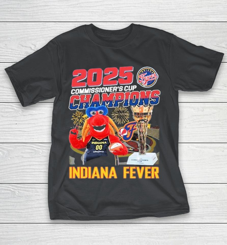 Official 2025 WNBA Commissioner’s Cup Champion Indiana Fever Mascot Trophy Shirts