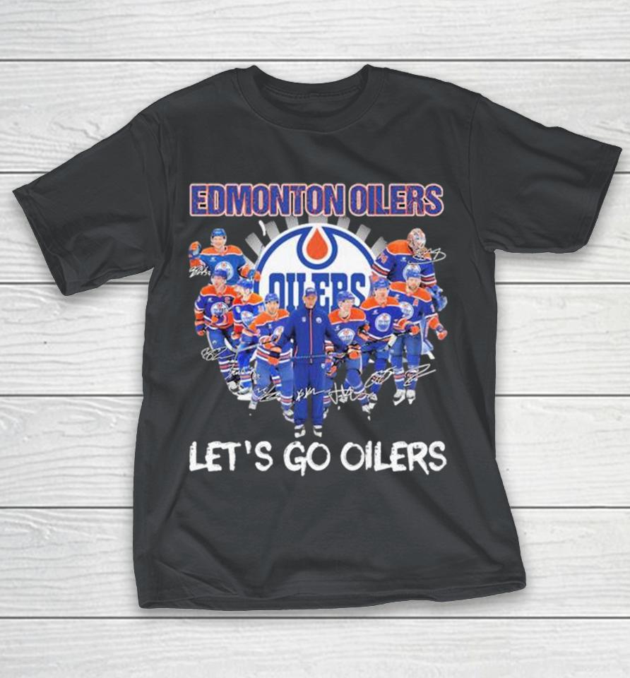 Official Edmonton Oilers Let’s Go Oilers Signatures Shirts