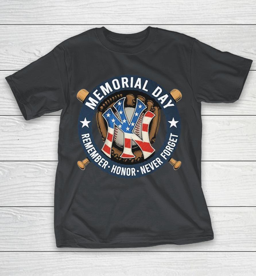 Official New York Yankees Memorial Day Remember Honor Never Forget American Flag Shirts