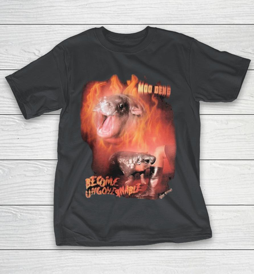 Official Olan Meows Moo Deng Become Ungovernable Flames Shirts
