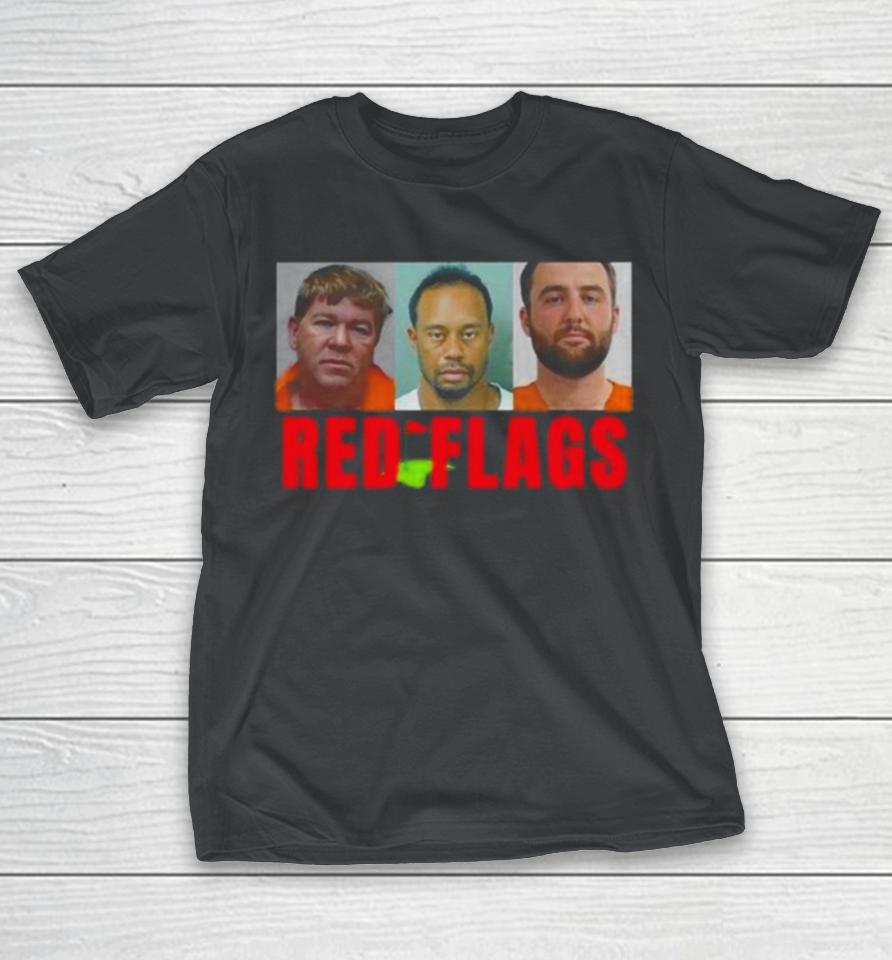 Official Red Flags Scottie Scheffler Tiger Woods John Daly Golf Mugshots Shirts