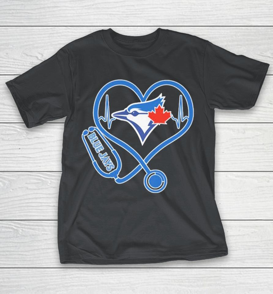 Official Toronto Blue Jays Caring Hearts Nurse Stethoscope Shirts