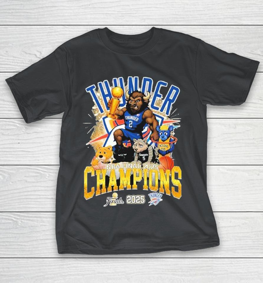 Oklahoma City Thunder Beats Denver Nuggets Minnesota Timberwolves Memphis Grizzlies Indiana Pacers NBA Final 2025 Champions Mascots Shirts