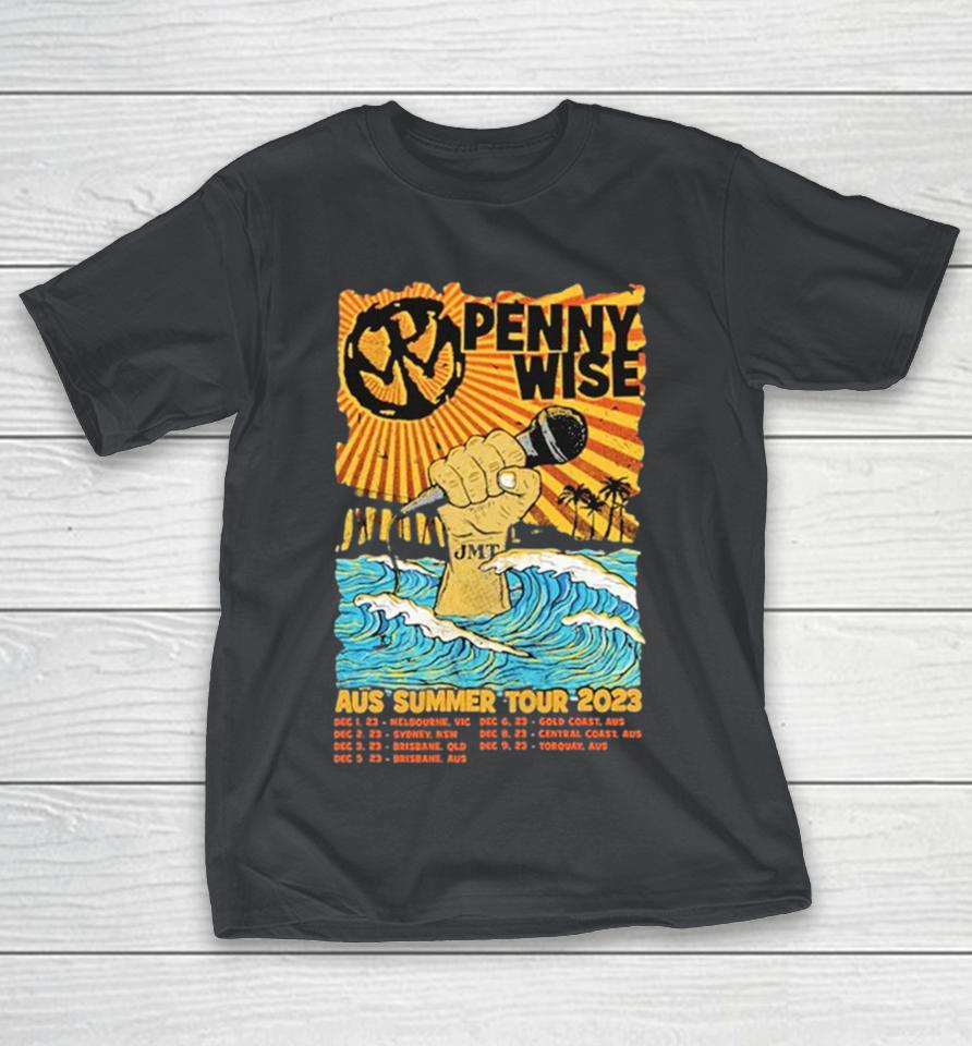 Pennywise JMT Aus Summer Tour 2023 Dates Hand Mic Shirts