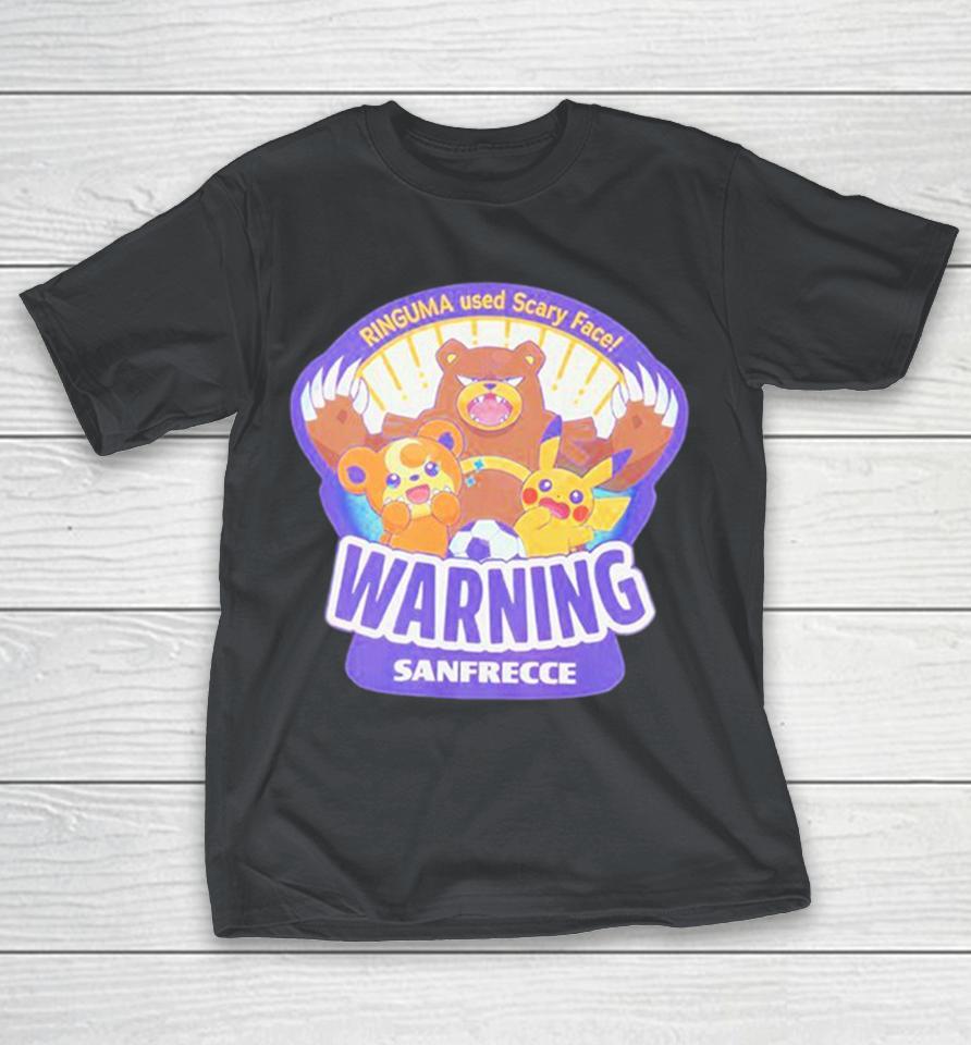 Pokemon Center Hiroshima Warning Sanfrecce Ringuma Used Scary Face Shirts