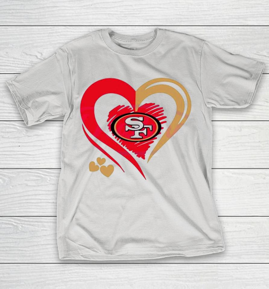 San Francisco 49ers Heart NFL Team Shirts
