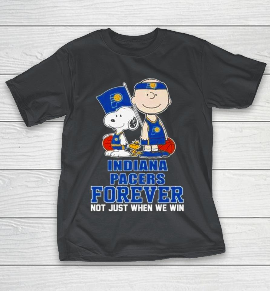 Snoopy Charlie Brown Support Indiana Pacers Forever Fan Shirts