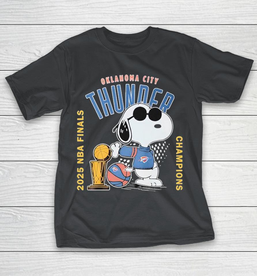 Snoopy Oklahoma City Thunder NBA Finals Champions 2025 Trophy Shirts