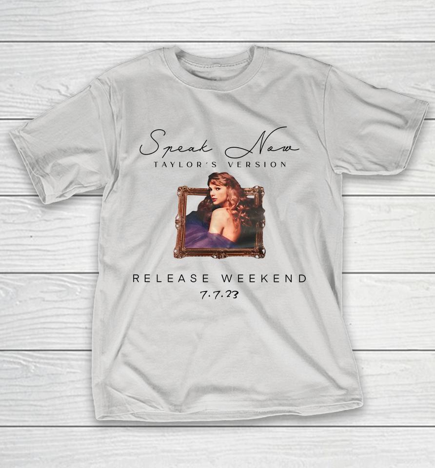 Speak Now Taylor's Version Release Weekend 7 7 23 Shirts