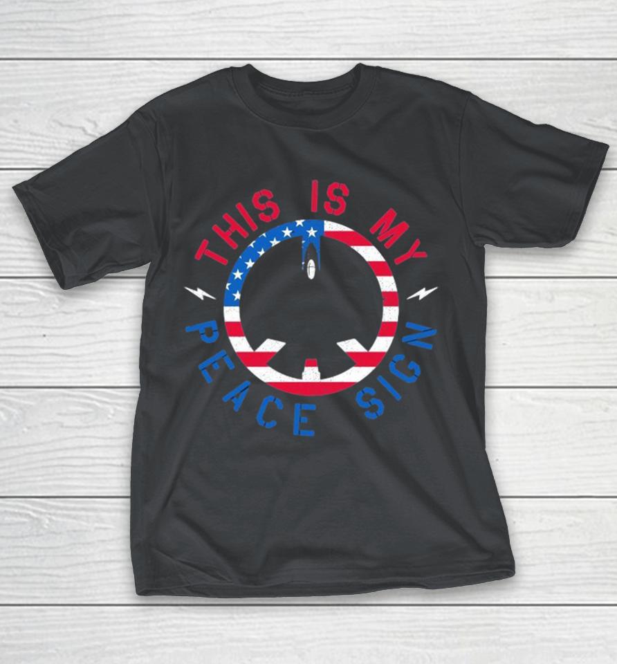 This Is My Peace Sign American Flag Jet Shirts