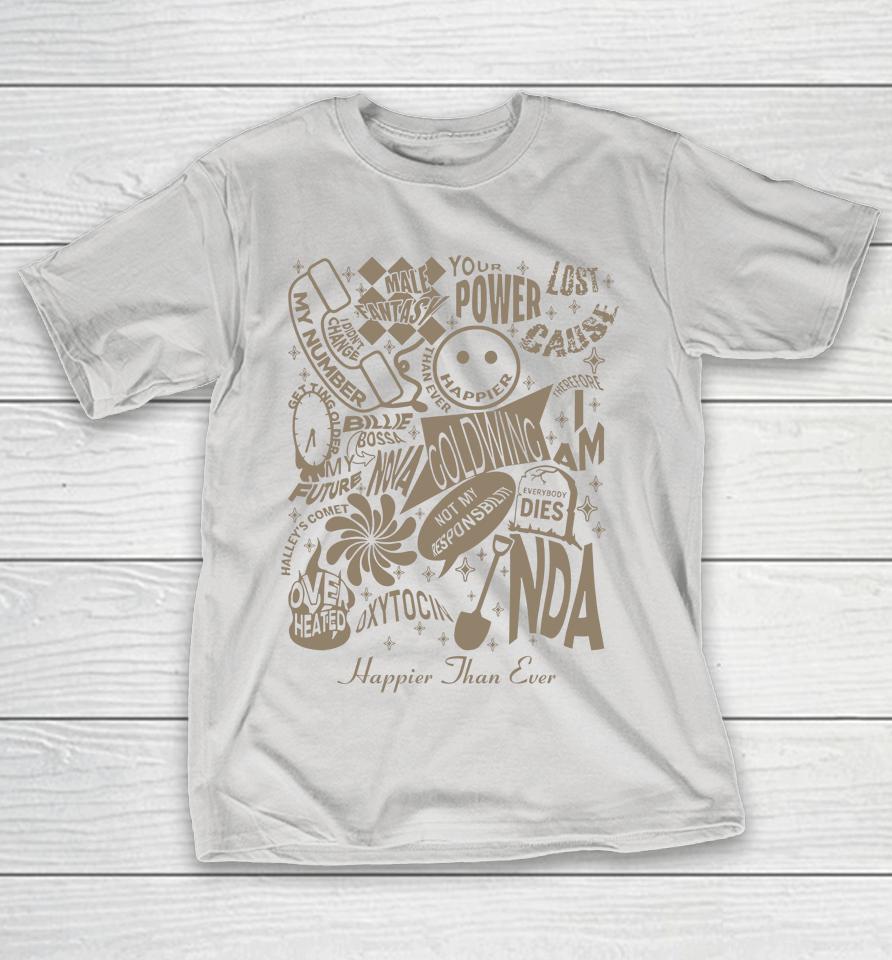Threaddelight Your Power Lost Cause Nda Happier Than Ever Tracklist Shirts