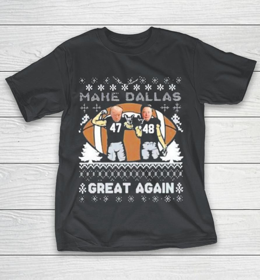 Trump And Elon Musk Make Dallas Great Again Christmas 2024 Shirts