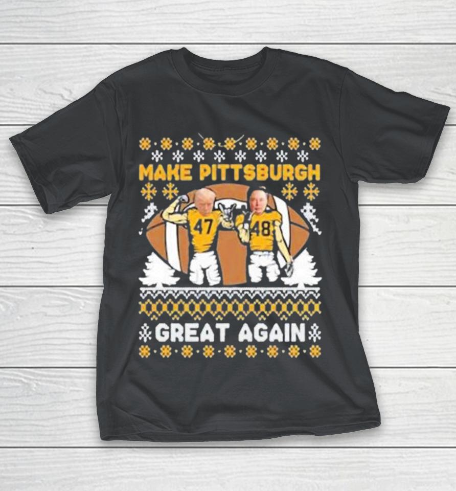 Trump And Elon Musk Make Pittsburgh Great Again Christmas Shirts