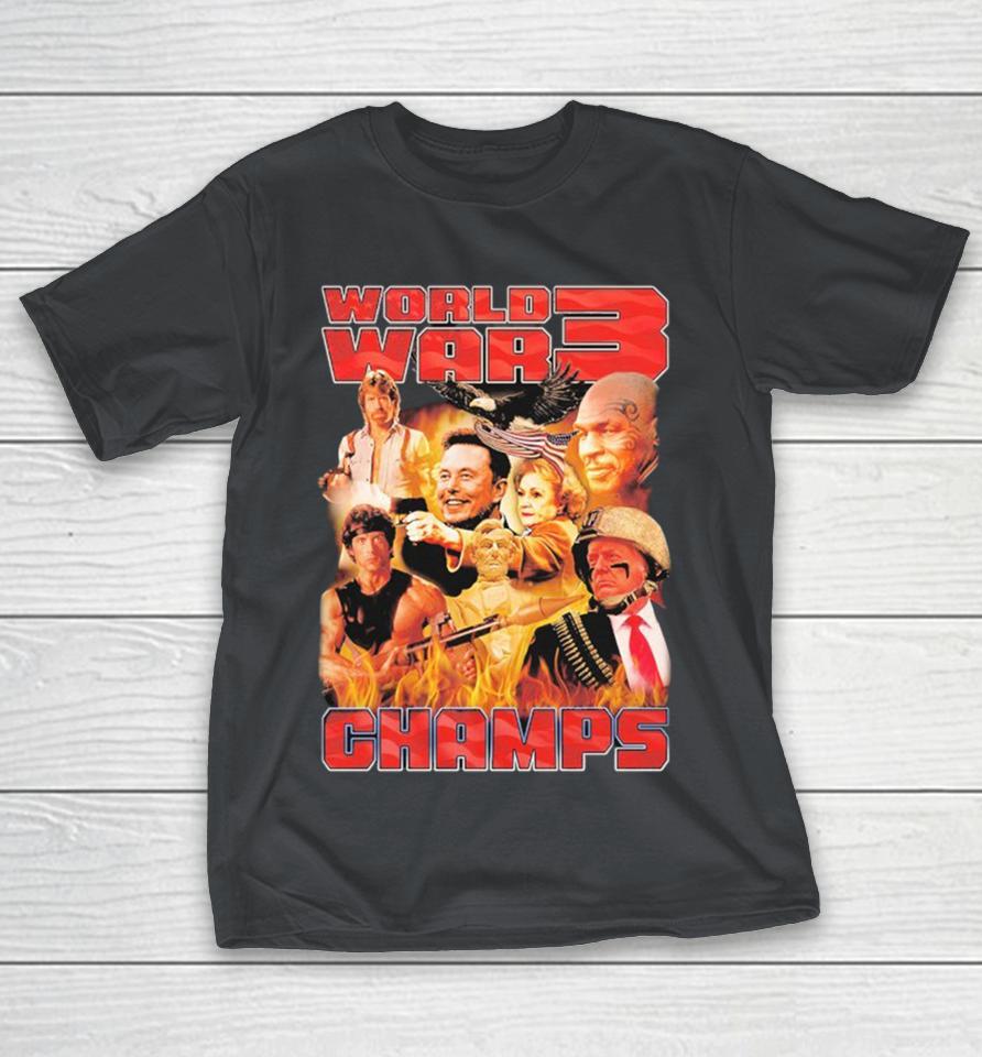 Trump Elon Musk Contra Michael Tyson World War 3 Champions Shirts