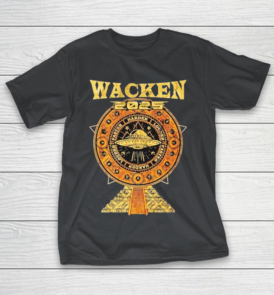 Wacken Open Air x Temple Faster Harder Louder Festival On July 30-August 2 2025 UFO Shirts