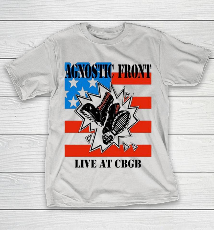 Agnostic Front Live At CBGB American Flag Shirts