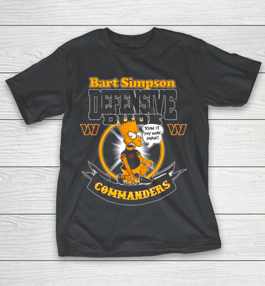 Washington Commanders Nfl Bart Simpson Defensive Dude 2024 Shirts
